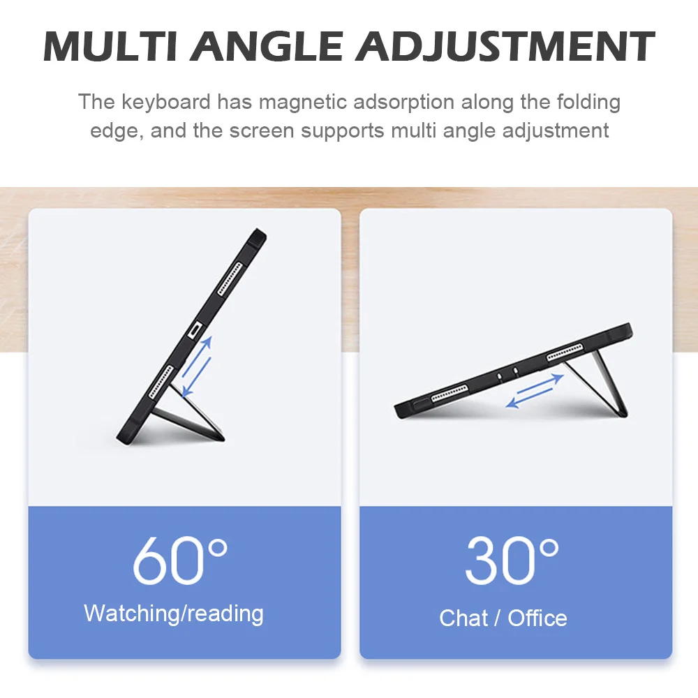 

Bluetooth Keyboard with PU Leather Case with Bracket Function for iPad Pro11(2020/2018) /iPad Air 4 10.9(2020)