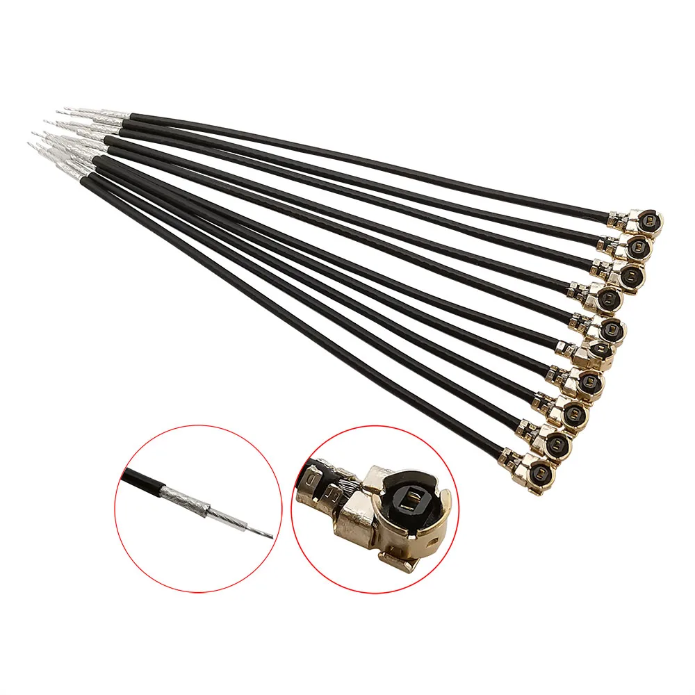 

100Pieces/lot Black IPX IPEX U.fl Female 1.13 Cable Single-head Jumper Pigtail Adapter Connector IPX 1.13mm Cable 7cm-30cm
