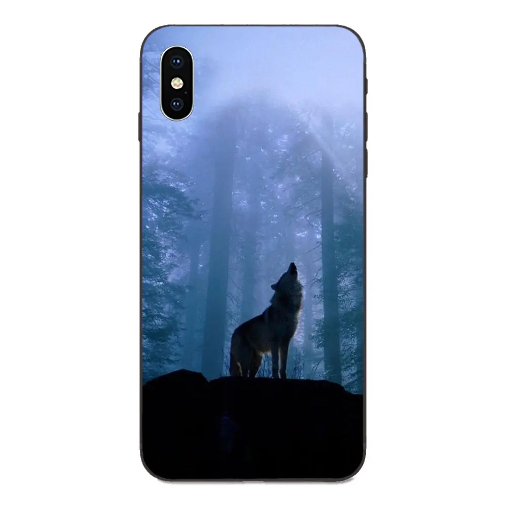 as picture Для Xiaomi Redmi Note 2 3 4 4A 4X5 5A 6 6A 7 Go Plus Pro S2 Y2 Мягкий защитный чехол прозрачный животных Толстовка с принтом волк при лунном свете - Цвет: as picture