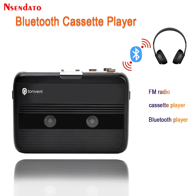 Portátil de fm dos Jogadores da Cassete do Gravador Automático do Bluetooth da Função & do Jogador da Cassete de Bluetooth com Reprodutor Rádio Autônomo Reversa