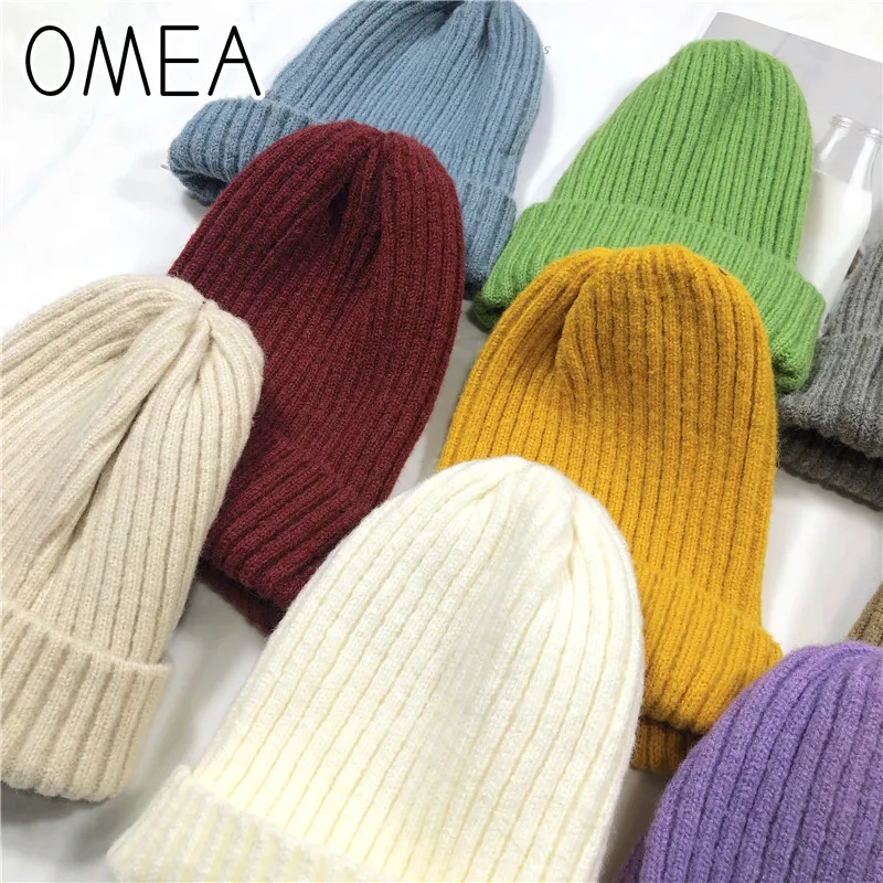 Кашемировые зимние шапки шерстяная шапка теплая мягкая однотонная вязаная