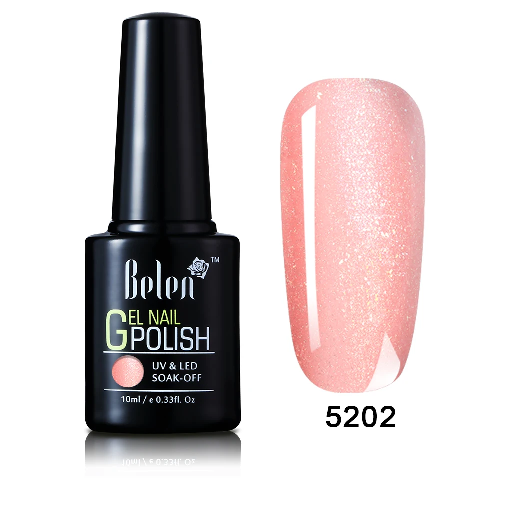 Belen 10 мл блестящий яркий Гель-лак впитывающий УФ светодиодный лак для ногтей