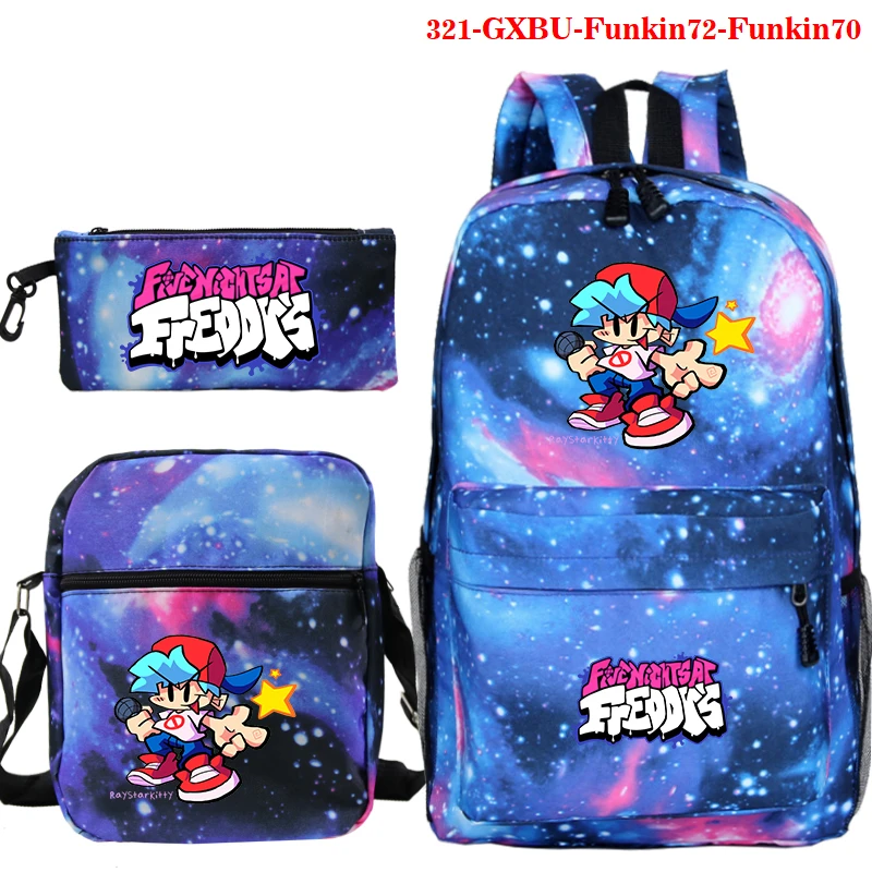 

Game Friday Night Funkin 3Pcs/Set Student Cartoon Backpack for Children School Bags Teenager Travel Rucksack Boys Girls Book Bag