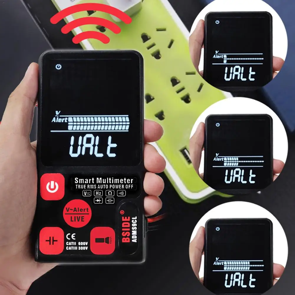 Портативный цифровой мультиметр BSIDE ADMS9CL 3 5 дюйма большой ЖК-дисплей вольтметр