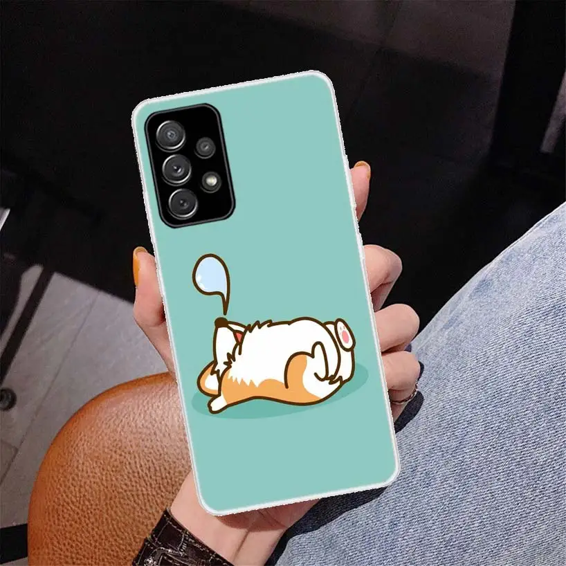 Мультяшный чехол Corgi с супер милой собакой для телефона Samsung Galaxy A70 A50 A40 A30S A20E A10S Note