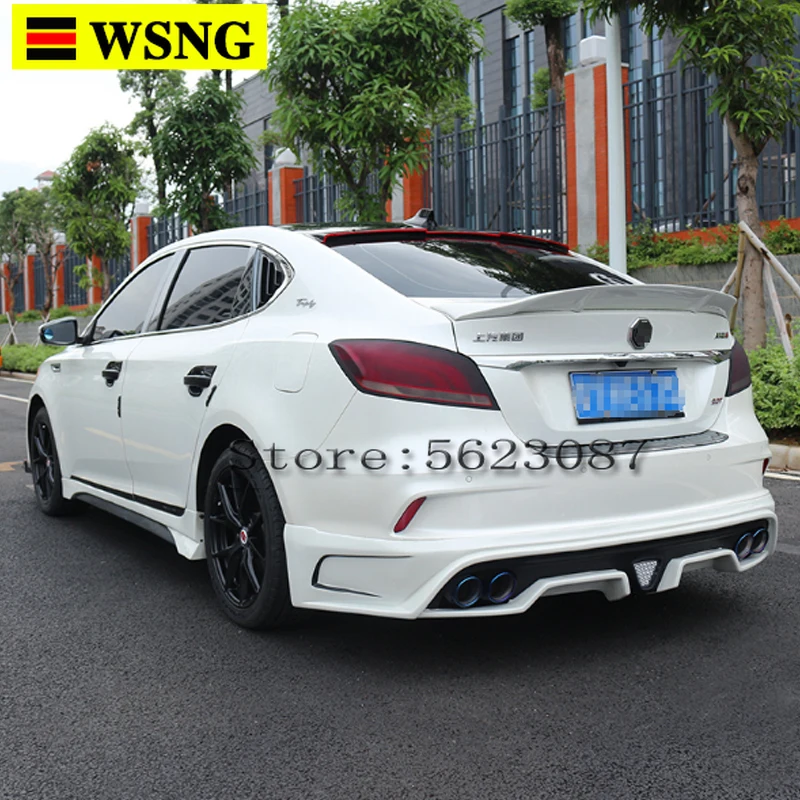 

for real Carbon fiber spoiler MG6 High quality color rear wing 2017 2018 19 MG6 FRP material Rear lip spoiler R style Auto parts