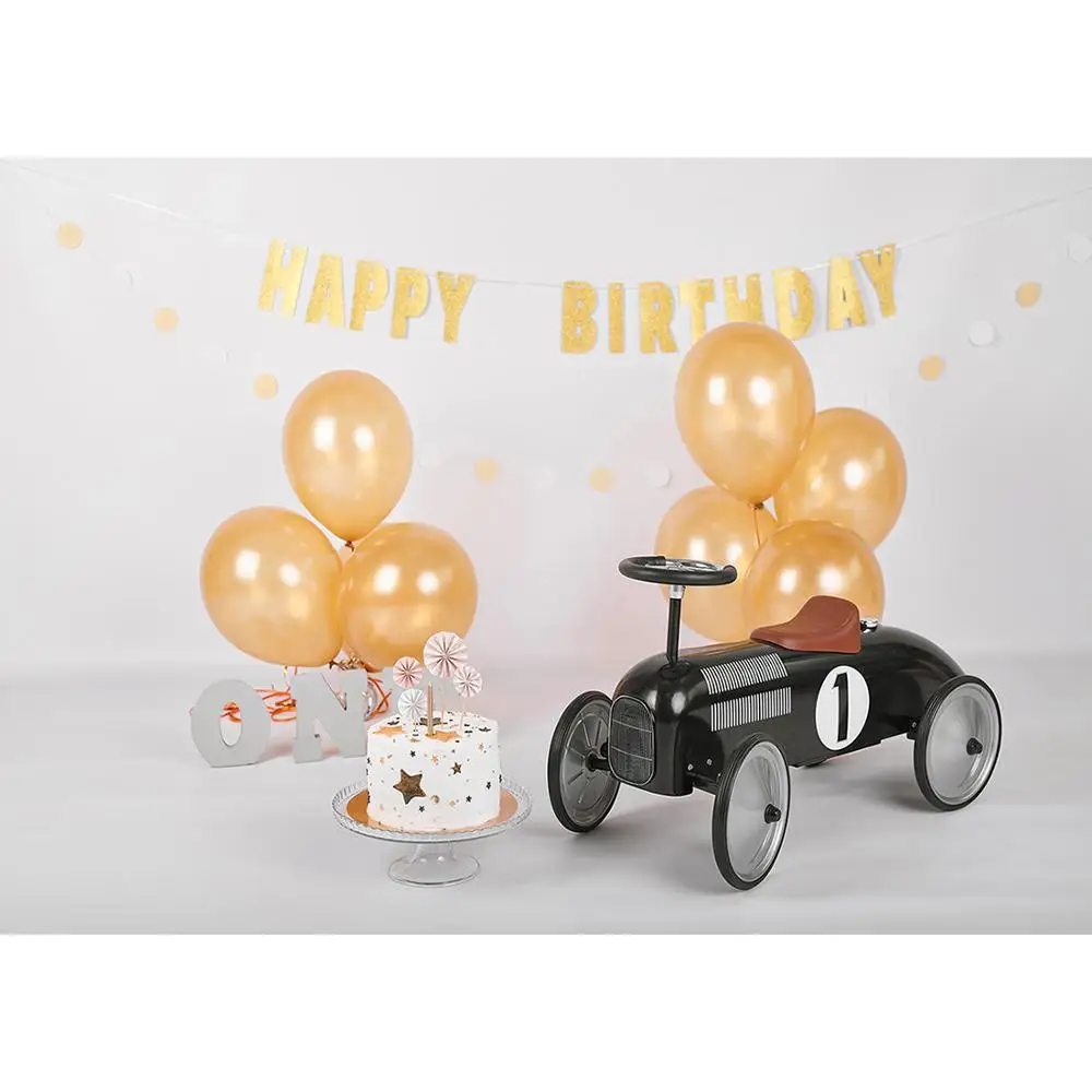 Воздушные шары игрушечный автомобиль торт баннер фото фон на заказ для детей 1