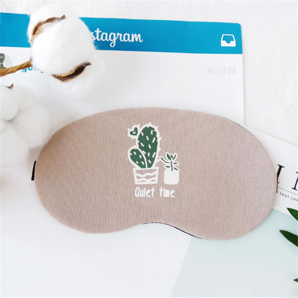 1 шт. модная простая симпатичная Маска Для Сна С КАКТУСОМ мягкий удобный чехол для