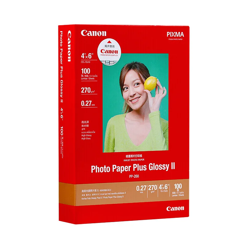 Оригинальная глянцевая фотобумага Canon Advanced/фотобумага(PP-208) 270 г/0,27 мм/водонепроницаемая/4*6/A4/A3