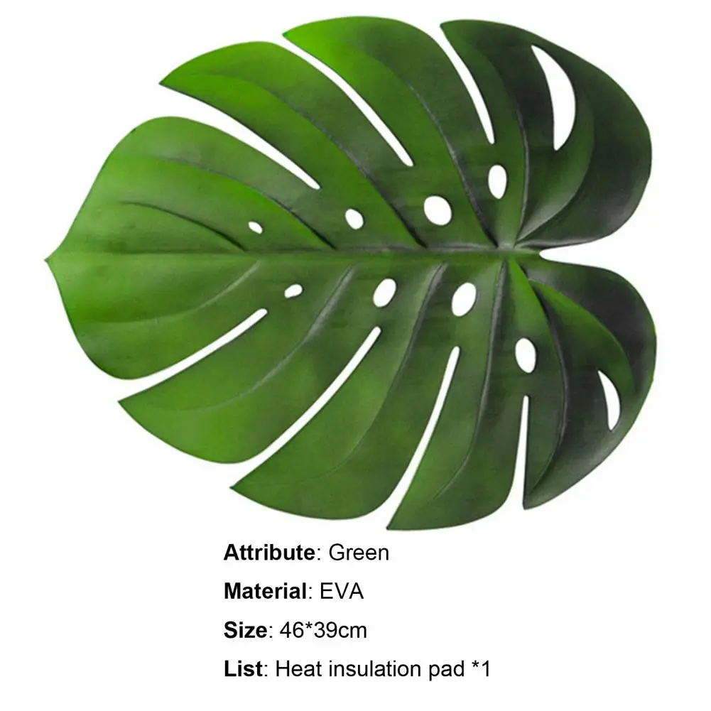 

Hot Sales Place Mat Cute Skid-resistant EVA Leaf Shape Exquisite Table Mat for Home