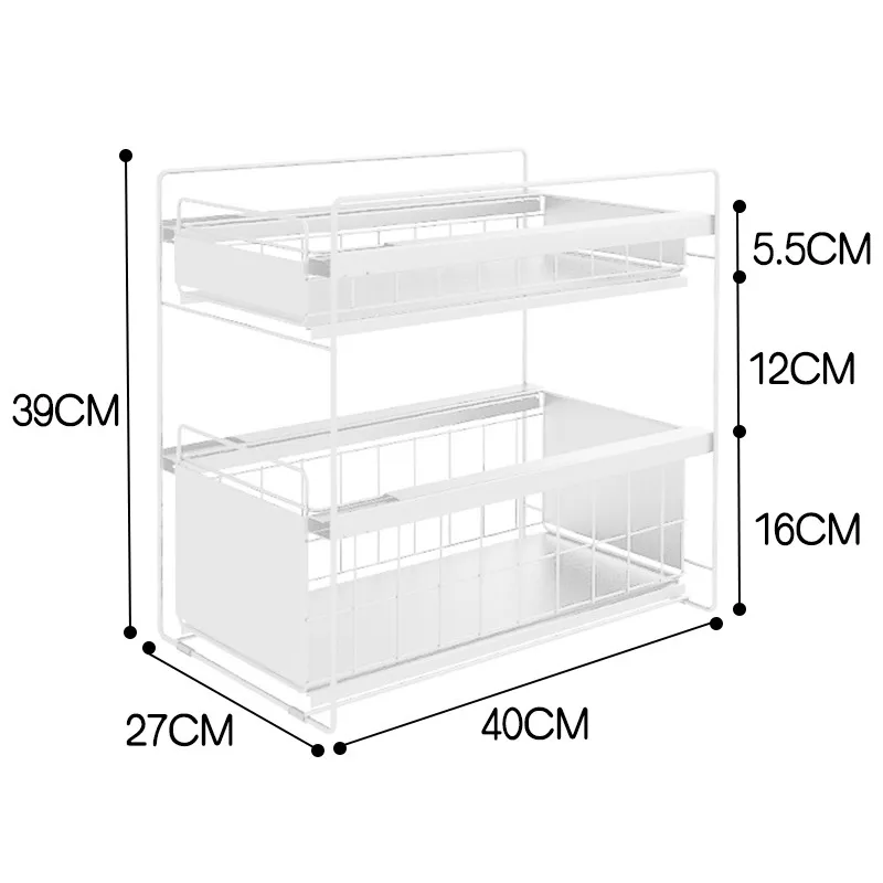 drawer organizer sliding cabinet basket pull out kitchen organizer drawer countertop pantry under the sink desktop storage free global shipping