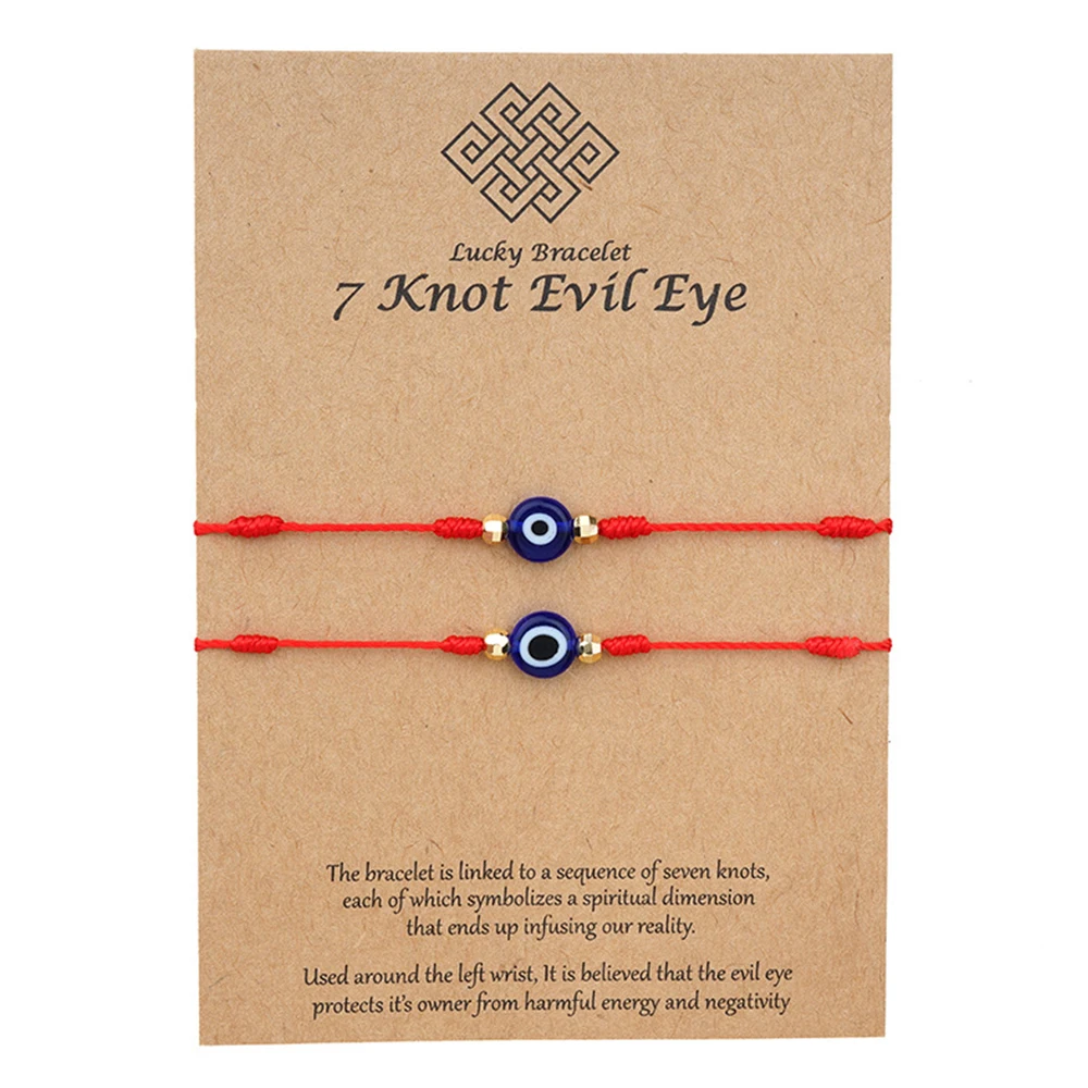 Браслеты сглаза с картой ювелирные украшения в турецком стиле красной нитью 7