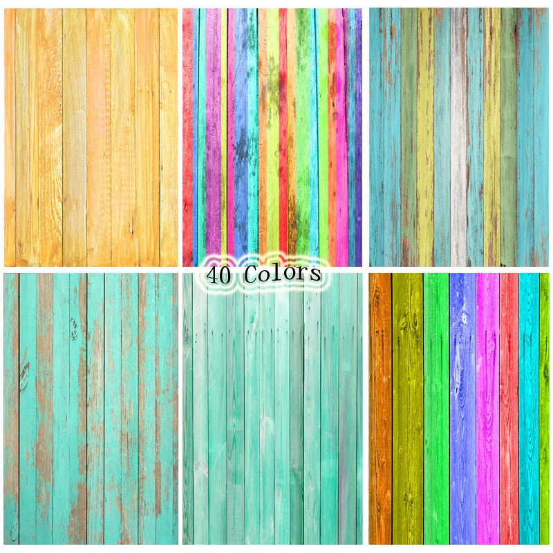 

ZHISUXI Vinyl Custom Wood Planks Photography Backdrops Colorful Wood Grain Texture Theme Photography Background 20103 FMB-71