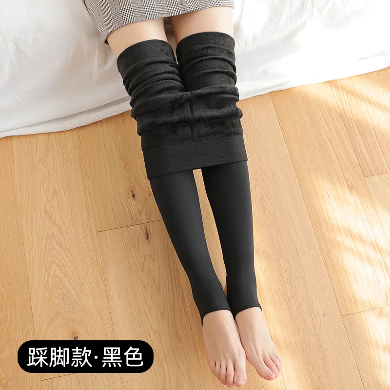 Women's sexy pantyhose warm winter skin super soft plush thickened Leggings high waist high elastic female's bare leg stockings