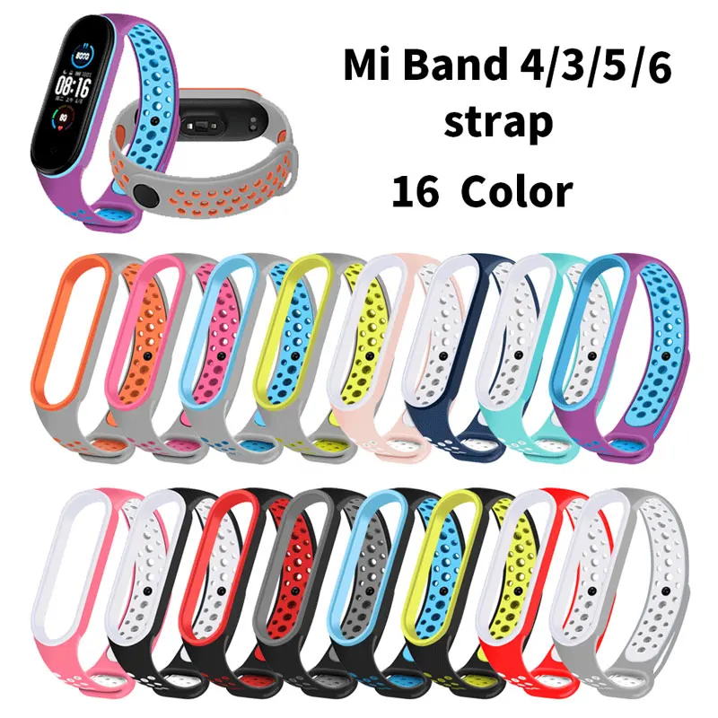 

Correa For Xiaomi Mi Band 6 Strap Silicone Anti-Sweat Replacement Bracelet For Mi Band 4 5 6 Strap Sports Wristband Accessories