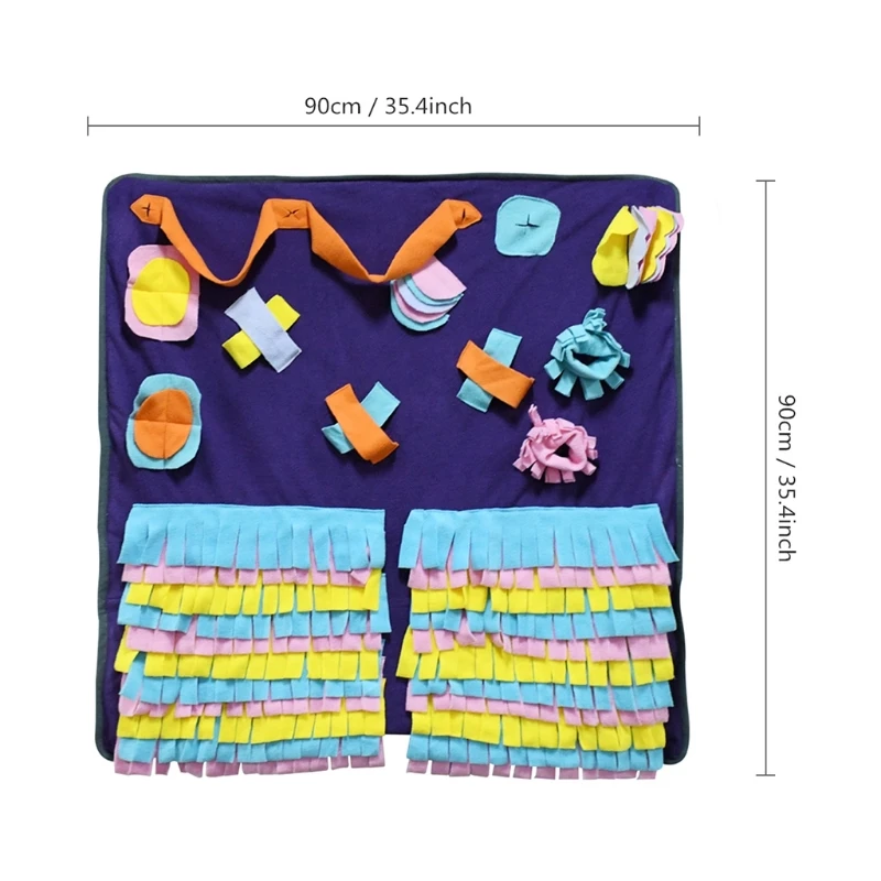 

Pet Dog Snuffle Mat Nose Smell Training Blanket Sniffing Pad Slow Feeding Bowl Food Dispenser Carpet Relieve Stress Puzzle J60C