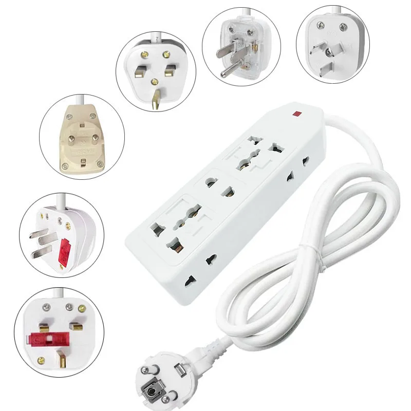 Новый удлинитель с несколькими вилками для ЕС Великобритании США Австралии СН