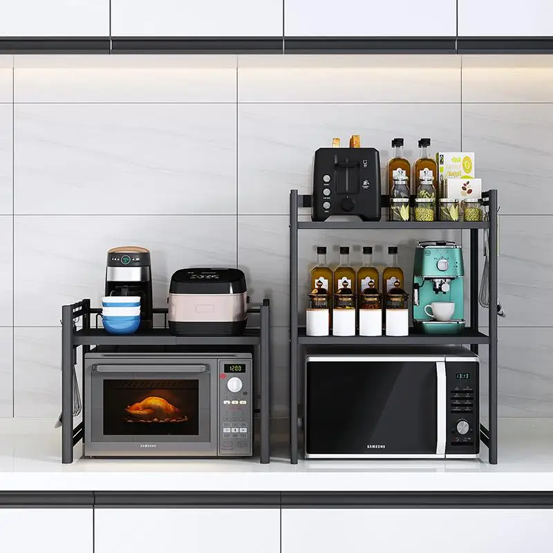 

Keuken Organizer Dish Etagere Adjustable Microwave Shelf Organizador Cocina Cozinha Mutfak Kitchen Storage Rack Holder