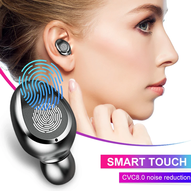 Bluetooth 5,0, наушники, 8D, стерео, беспроводные наушники, спортивные, водонепроницаемые, Handsfree, наушники, гарнитура с 2000 мАч, внешний аккумулятор