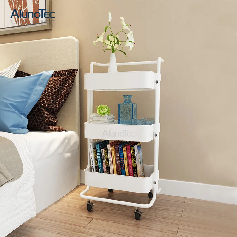 3-уровневая металлическая тележка для хранения органайзер организации кухни