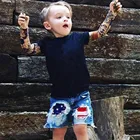 Футболка хлопковая модная футболка для маленьких мальчиков с сеткой, футболка с длинными рукавами и принтом тату, футболка s personalizadas с 3d цветочным принтом