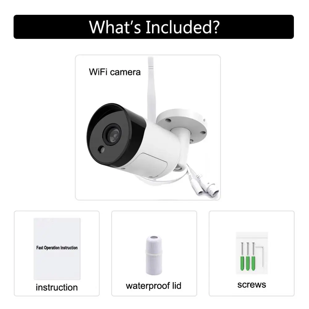 3MP WiFi Camera Outdoor 3 Megapixels HD Security Audio Surveillance Motion Detection IR LED Night Vision IP | Безопасность и