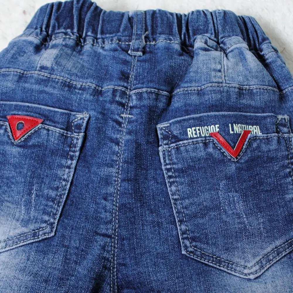 4115 г. Детские джинсы синие мягкие джинсовые штаны весенне-Осенняя детская одежда