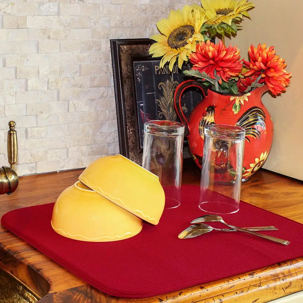 Коврик из микрофибры для сушки посуды абсорбирующий коврик коврики обеденного