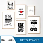 Настенная картина для видеоигр, холст, постеры, печать, декор для игровой комнаты, абстрактная картина для вечеринки