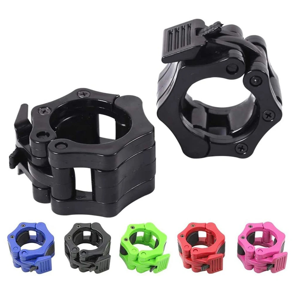 

1 Pair 50mm Spinlock Collars Barbell Collar Lock Dumbell Clips Barbell Clamps Weight Lifting Bar Gym Dumbbell Fitness Building