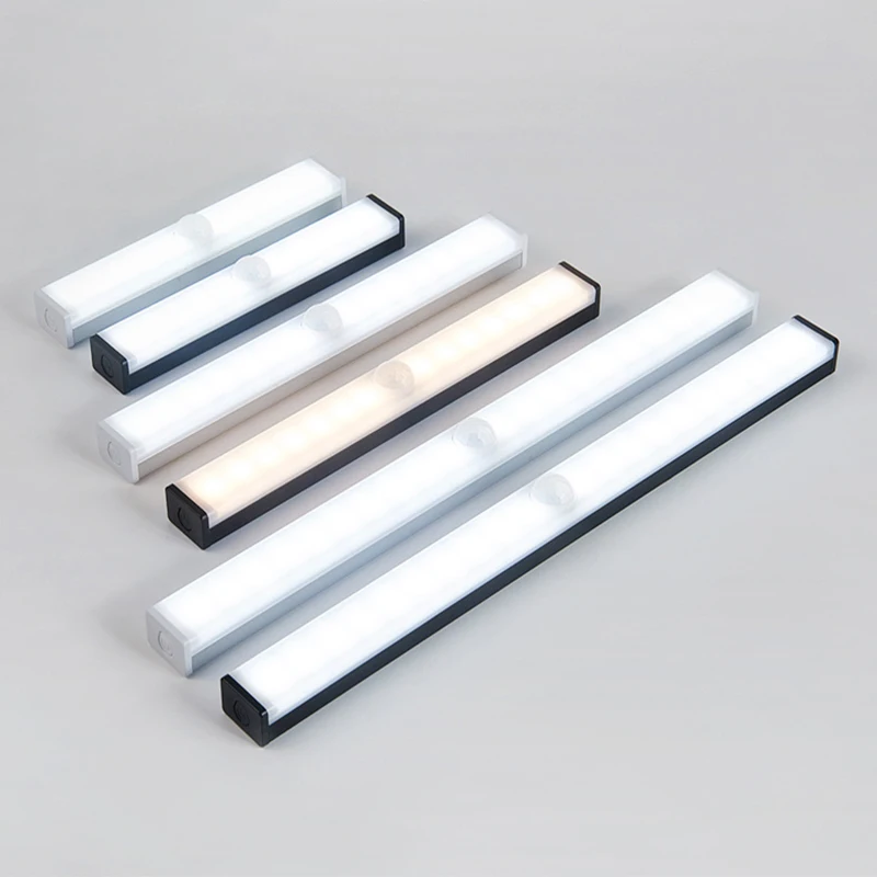 recharge motion sensor night lights with switch 2pcs magnet auto night lamp led under cabinet kitchen light for wardrobe closet free global shipping