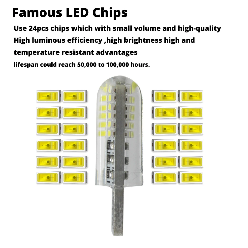 10X Clearance Car Light T10 W5W 12V Canbus 4014 24 Led Silicone Shell Bulb Reverse Parking Fog Signal Auto Styling Width Lights |