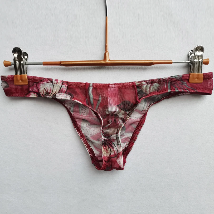 5 шт./лот сексуальное мужское нижнее белье прозрачные Трусы-стринги мужские