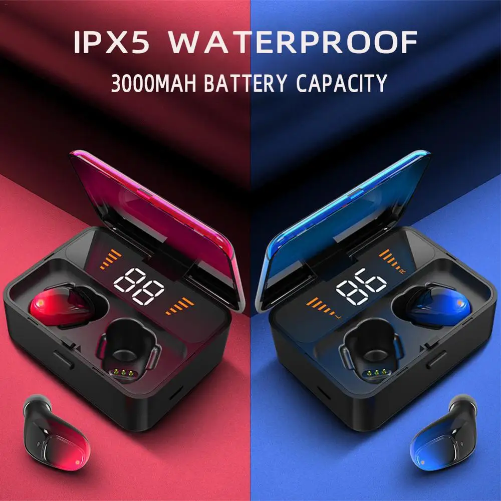 Наушники TWS 5 0 с сенсорным управлением Bluetooth IPX5 водонепроницаемые спортивные