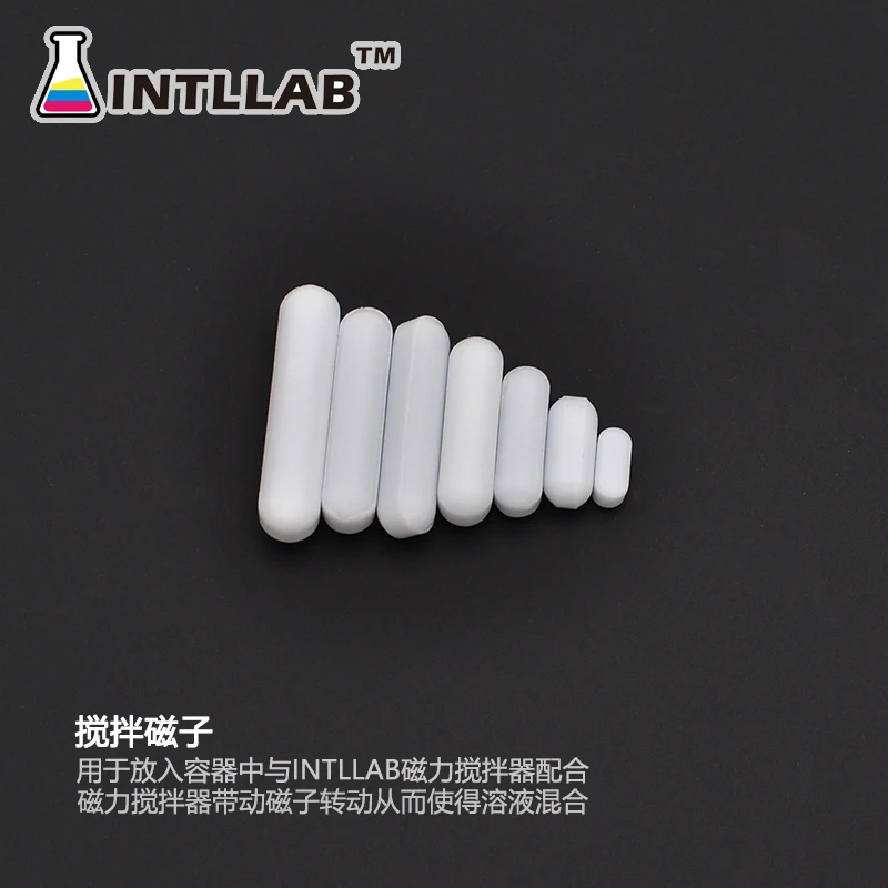 Магнитная мешалка INTLLAB смешанного размера магнитная из ПТФЭ 2 шт.|Приборы для