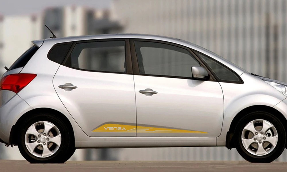 2 шт. наклейки на юбку для двери автомобиля Kia Venga Автомобильная виниловая пленка гонки спорт DIY Наклейка автомобильный Стайлинг принадлежности для тюнинга