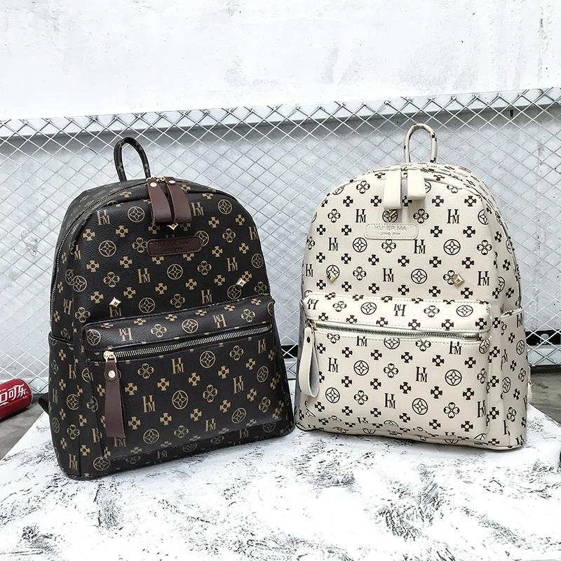 Высококачественный брендовый Классический Цветочный рюкзак для женщин сумки на