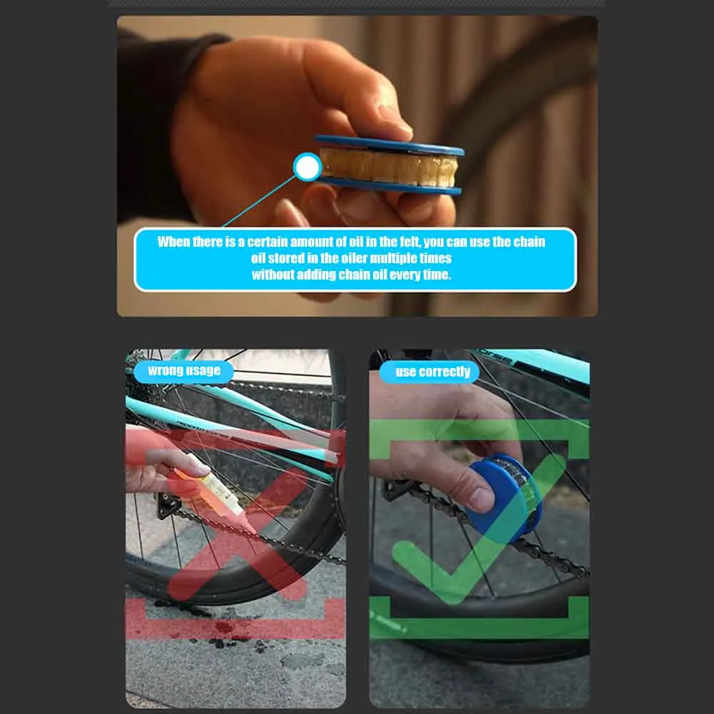 Защитное снаряжение велосипедная цепь масленка искусственная шерсть смазка