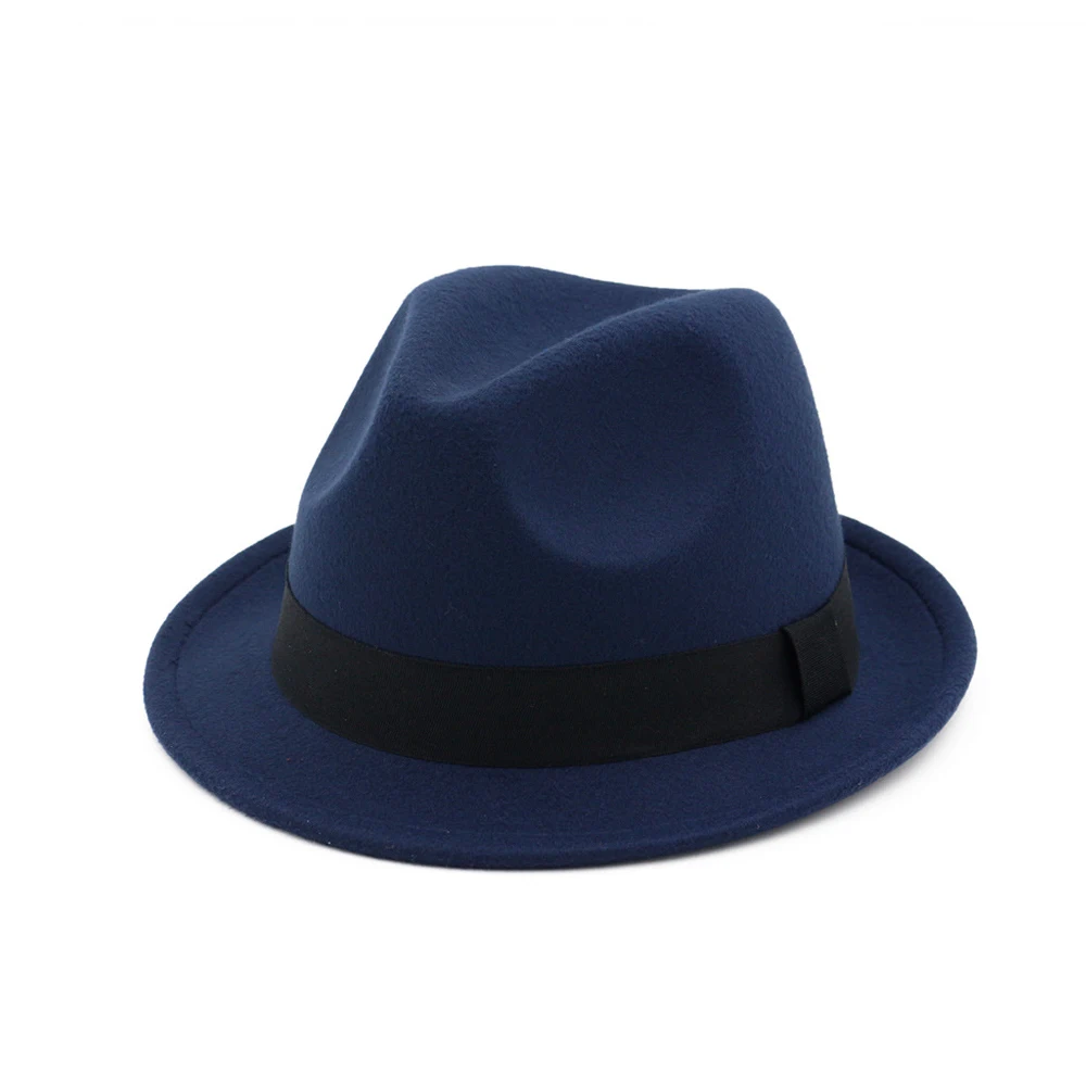 Модная мужская и женская шерстяная шляпа Fedora с тканевым поясом поп уличная дорожная шляпа Панама джазовая, шляпа
