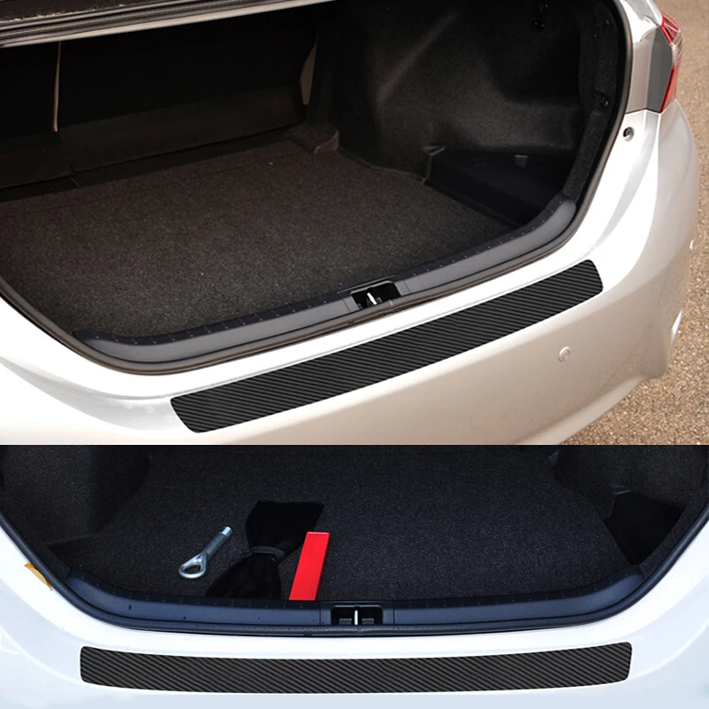 Posbay 90x7 см черная Автомобильная накладка на задний багажник Накладка бампер