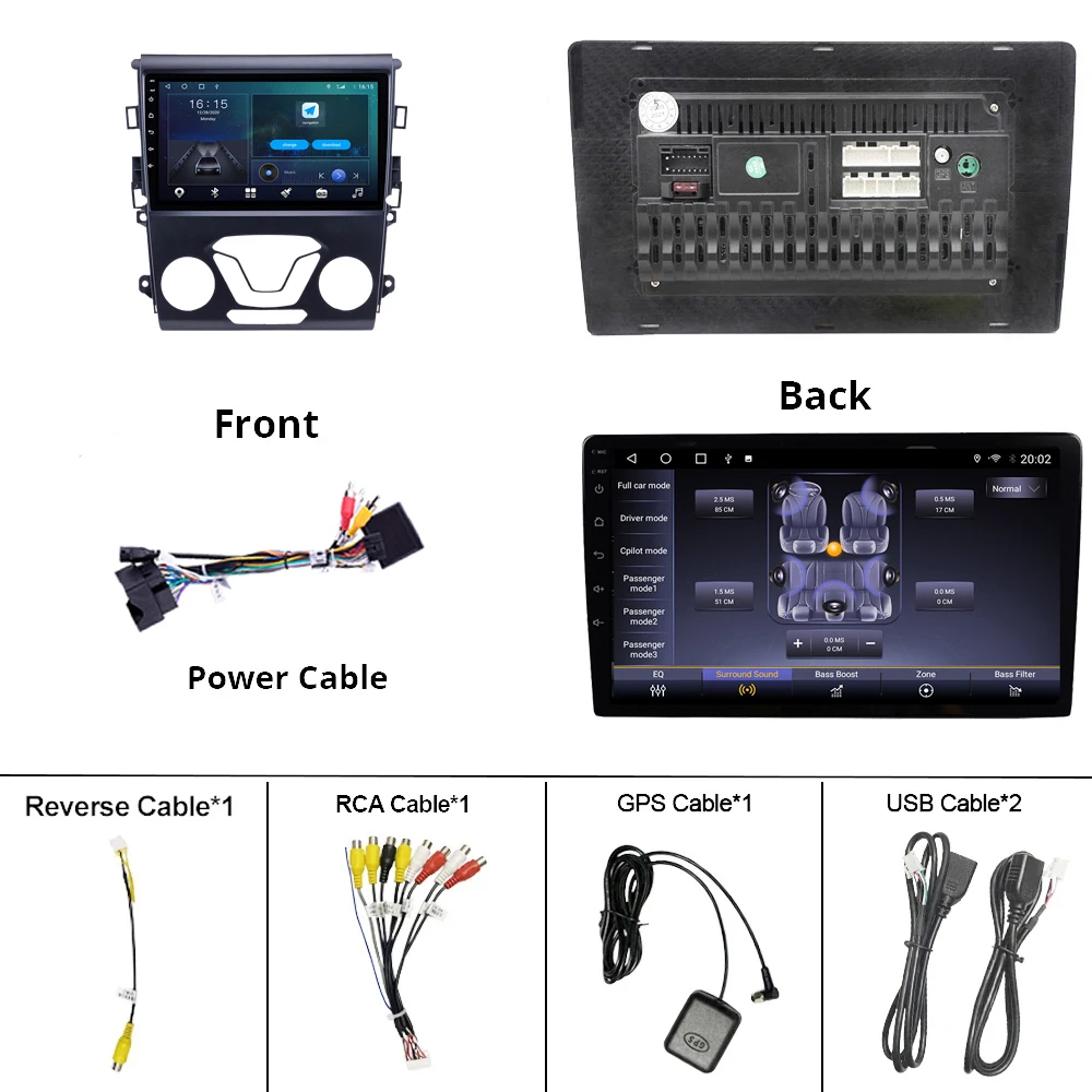 

2DIN Android 10 Car Radio For Ford Mendeo 2014-2019 GPS Stereo Receiver Car Multimedia Player DSP Auto Radio IGO No 2din DVD