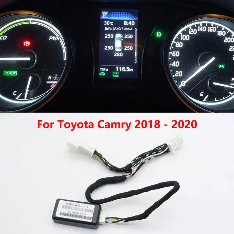 

For Toyota Camry 2018 2019 2020 XV70 V70 Car TPMS Tire Pressure Digital Monitoring Display System Auto Security Alarm