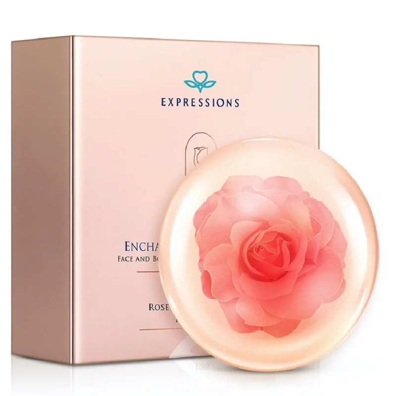 Зачарованная Роза мыло ручной работы банное для лица и тела Очищающее