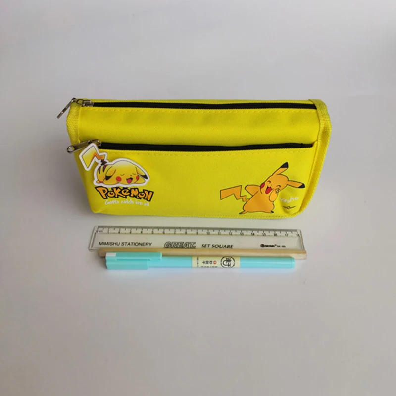 Пенал с покемоном из мультфильма Аниме Пикачу большая емкость Милая коробка для
