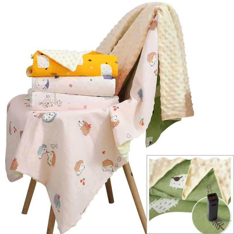 

New Baby Blanket Thicken Quilt for Children Soft Cotton Gauze Winter Solid Bedding Set Cotton Quilt Infant Bedding Swaddle Wrap