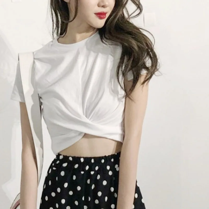 Популярные топы с короткими рукавами сексуальные женские базовые футболки