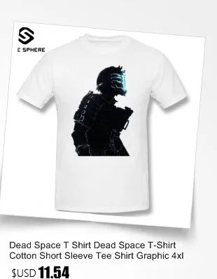 Dead Space футболка Deadly Space Deux футболка 6xl забавная модная футболка из 100 хлопка с коротким рукавом мужская графическая футболка