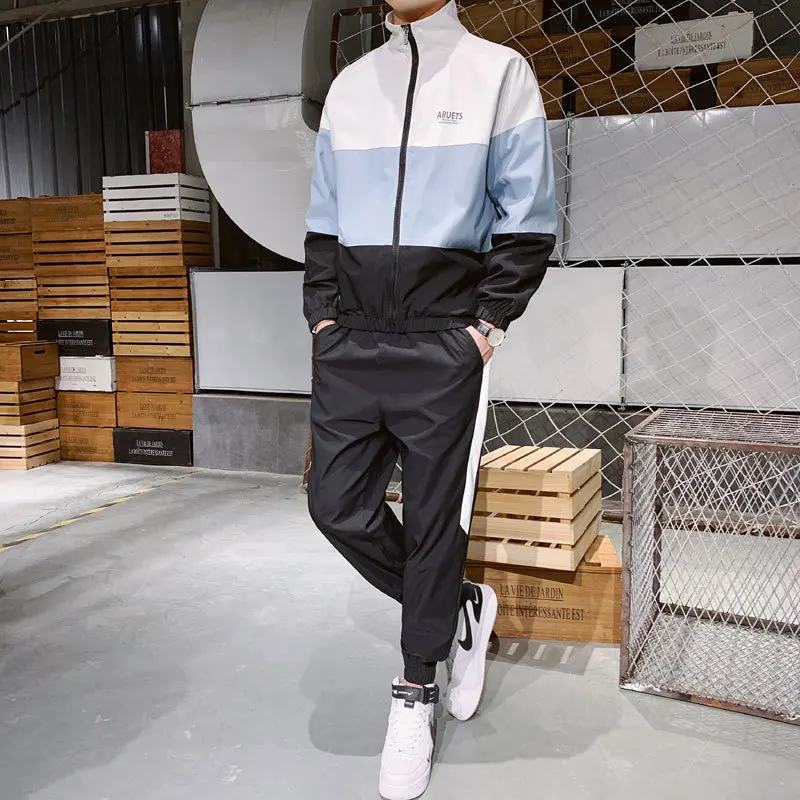 Мужские комплекты из 2 предметов осенние куртки и штаны Толстовка уличная одежда