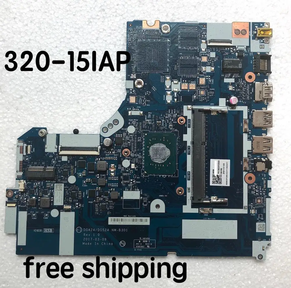Материнская плата DG424/DG524 для Lenovo 320 15IAP материнская ноутбука 5B20P20644 N3350 100%