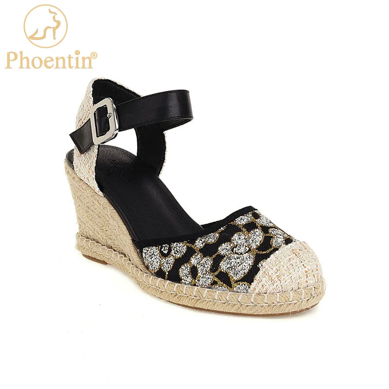 Phoentin дизайнерская женская обувь с вышивкой из сетки большого размера на каблуках